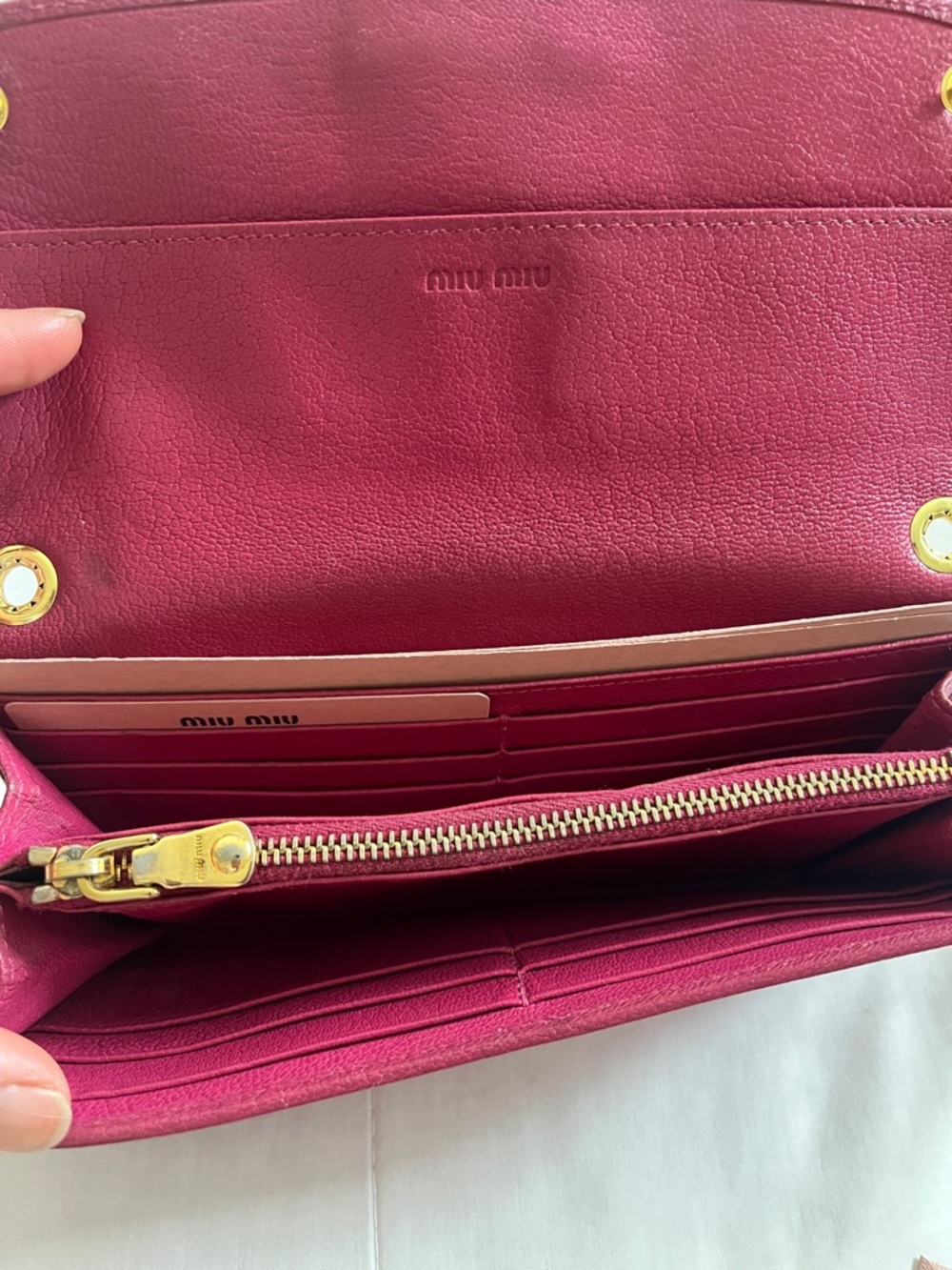 Miu Miu Madras Leather Wallet - Picture 9 of 9